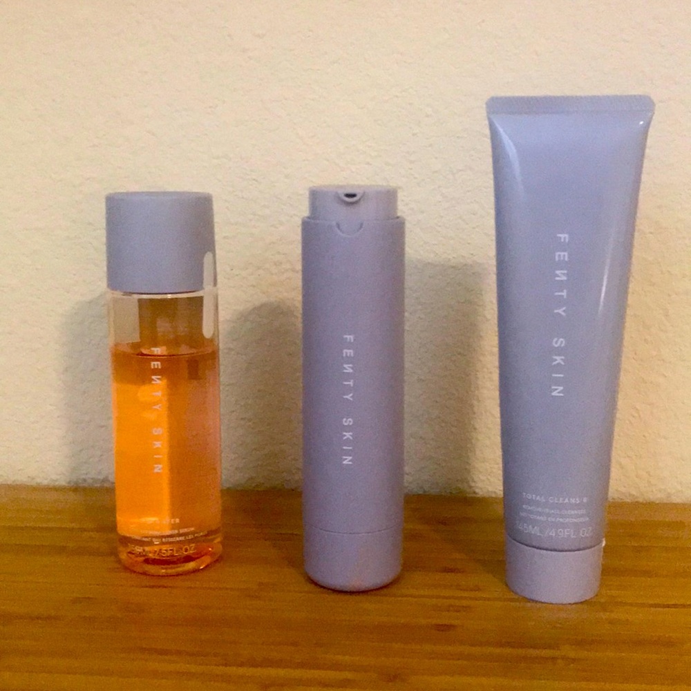 Fenty Skin Cleanser, Toner and Sunscreen